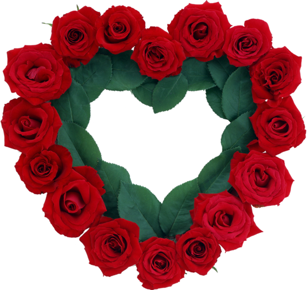 Transparent Rose Flower Wreath Petal Heart for Valentines Day