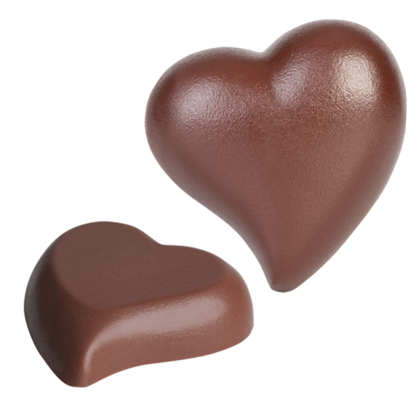 Transparent Praline Heart Chocolate Truffle Bonbon for Valentines Day