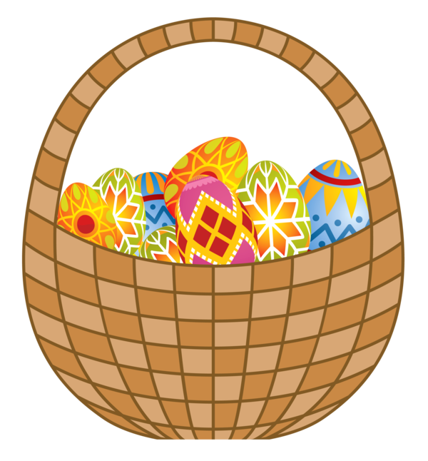 Transparent Basket Easter Basket Easter Orange Food for Easter