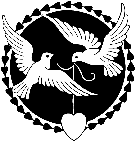 Transparent Valentine S Day Black And White Heart Symbol Bird for Valentines Day