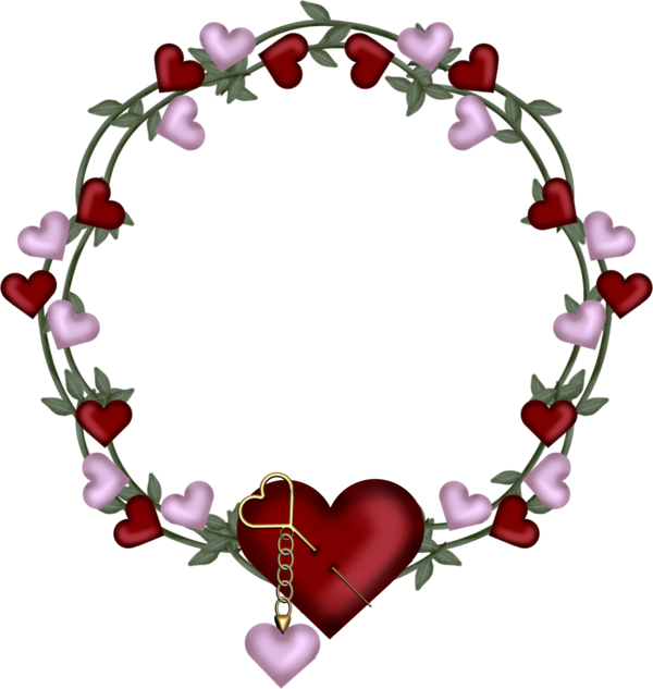 Transparent Picture Frames Blog Heart Flower for Valentines Day