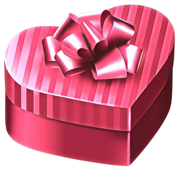 Transparent Heart Ribbon Gift for Valentines Day