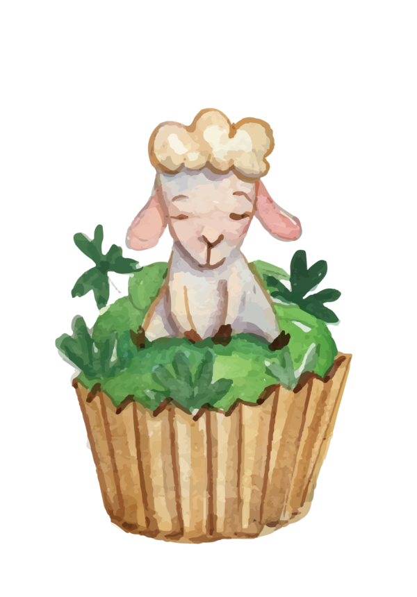 Transparent Easter Bunny Easter Cake Cupcake Food Flowerpot for Easter