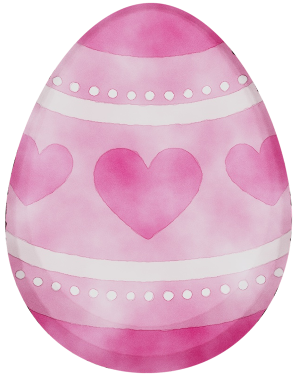 Transparent Easter Egg Easter Pink M Pink for Valentines Day