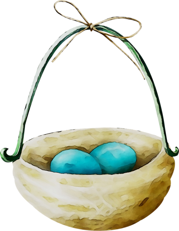 Transparent Easter Egg Easter Egg Turquoise Gift Basket for Easter