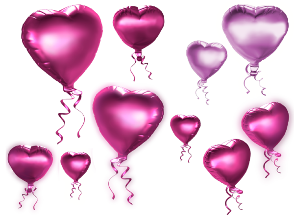 Transparent Balloon Toy Balloon Free Pink Heart for Valentines Day