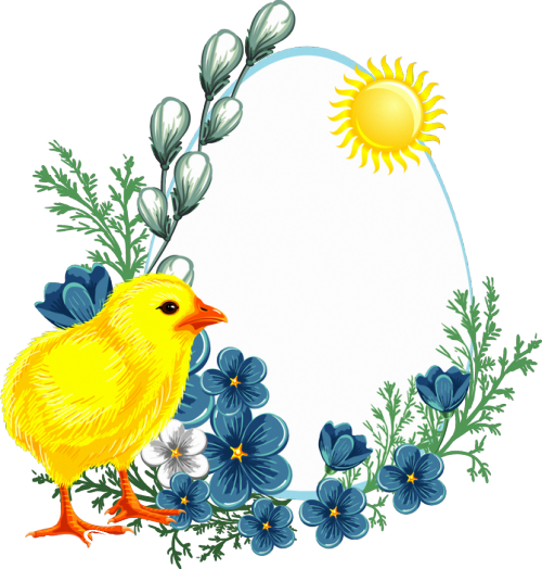 Transparent Easter Drawing Chicken Plant Flora for Easter