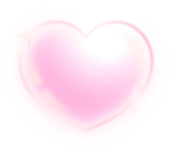 Transparent Heart Sticker Love Pink for Valentines Day