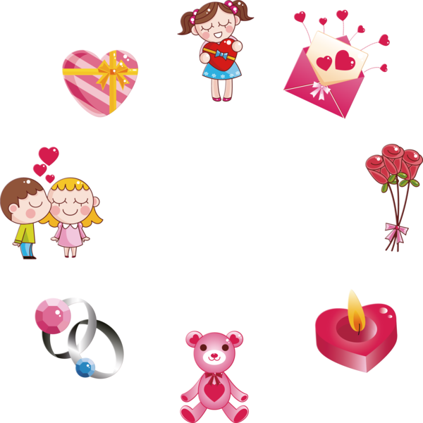Transparent Cartoon Valentine S Day Drawing Pink Heart for Valentines Day
