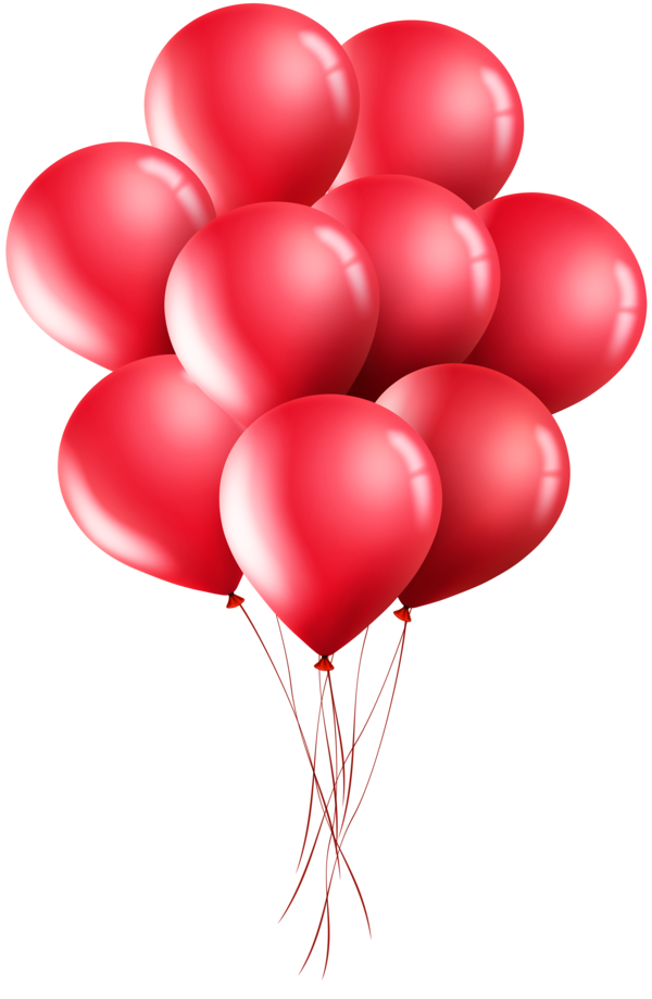 Transparent Balloon Color Red Heart for Valentines Day