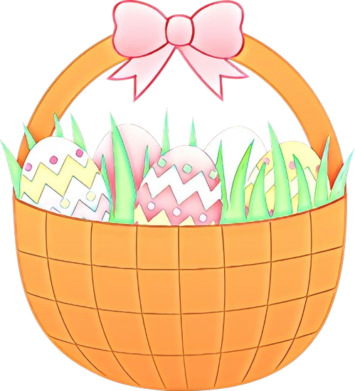 Transparent Easter Basket Easter Egg Orange for Easter