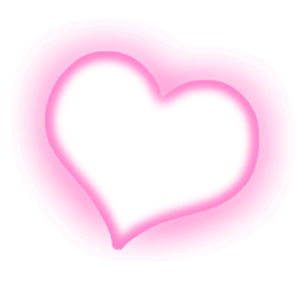 Transparent Color Raster Graphics Pink Heart for Valentines Day