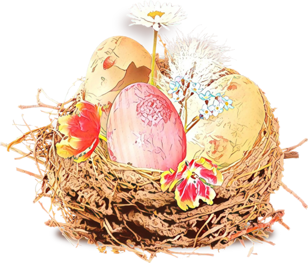 Transparent Easter Easter Egg Bird Bird Nest Nest for Easter