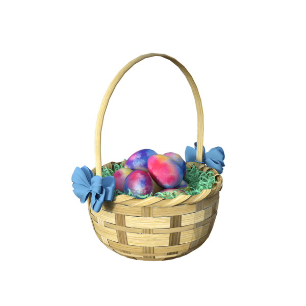 Transparent Easter Easter Bunny Easter Egg Basket Turquoise for Easter