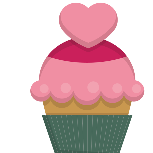Transparent Ice Cream Cupcake Ice Cream Cones Pink Heart for Valentines Day