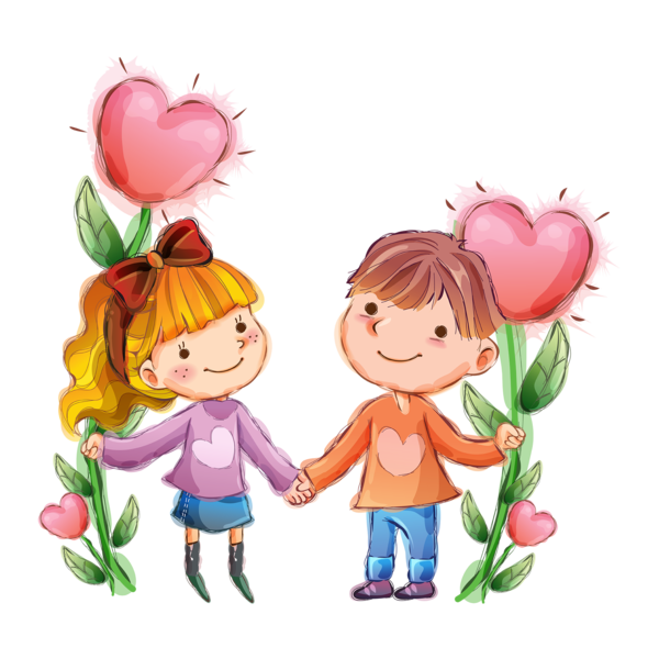 Transparent Child Childrens Day June 1 Heart Plant for Valentines Day