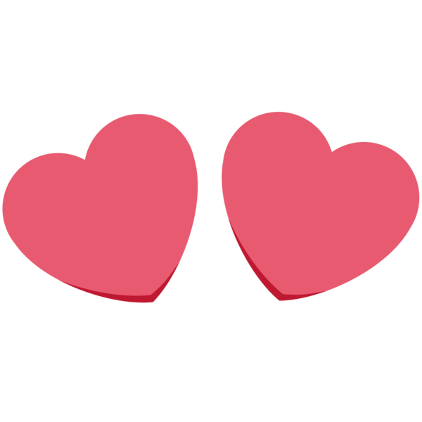 Transparent Heart Sticker Eye Pink for Valentines Day
