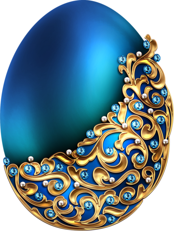 Transparent Easter Easter Egg Pysanka Cobalt Blue Sphere for Easter