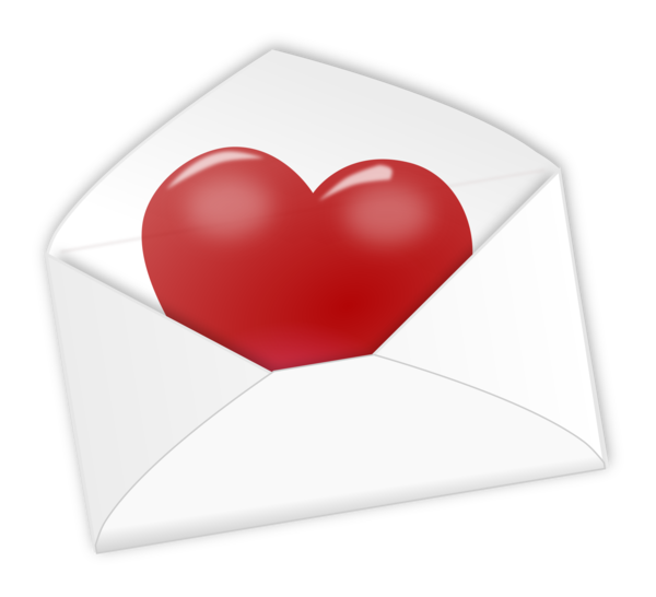 Transparent Heart Letter Love Letter Love for Valentines Day