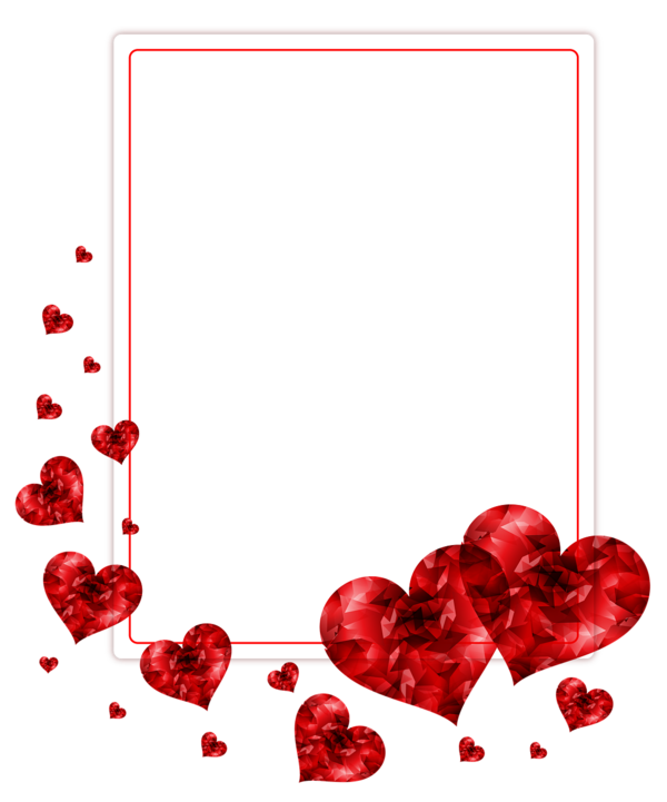Transparent Love Picture Frames Evening Heart Flower for Valentines Day