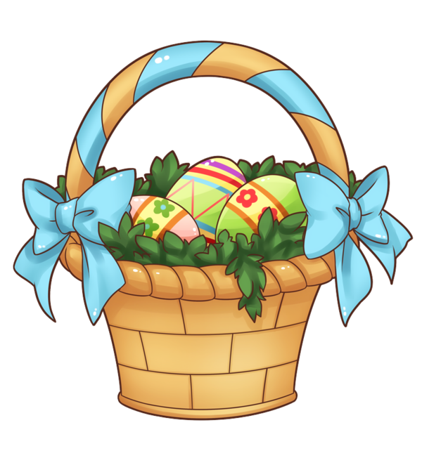 Transparent Turquoise Basket Gift Basket for Easter