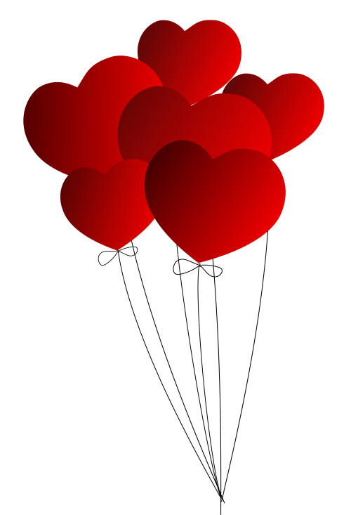 Transparent Heart Balloon Red Flower for Valentines Day