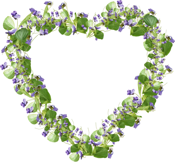 Transparent Picture Frames Heart Jewellery Flower Lilac for Valentines Day