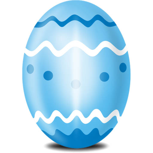Transparent Easter Bunny Fried Egg Egg Blue Aqua for Easter
