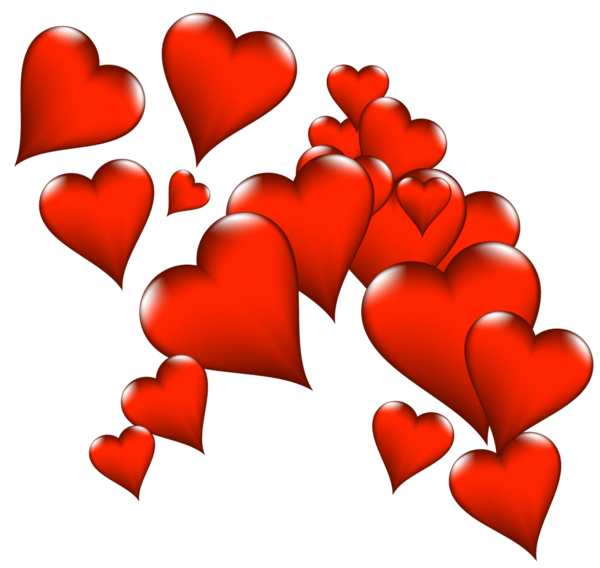 Transparent Postscript Color Heart Flower for Valentines Day