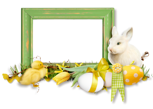 Transparent Easter Bunny Hare Rabbit Yellow for Easter