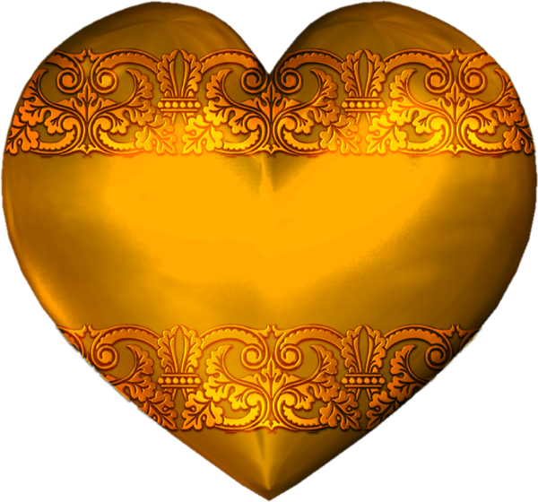 Transparent Net Symbol Blog Heart Gold for Valentines Day