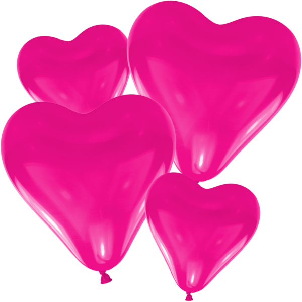 Transparent Heart Balloon Herzballons Pink for Valentines Day