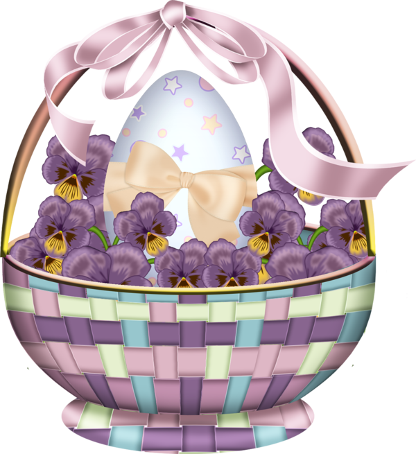 Transparent Food Gift Baskets Food Basket Purple Easter Egg for Easter