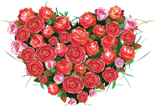 Transparent Rose Heart Love Petal Plant for Valentines Day