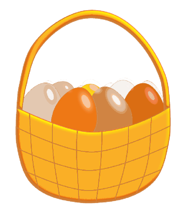 Transparent Easter Easter Egg Egg Orange Yellow for Easter