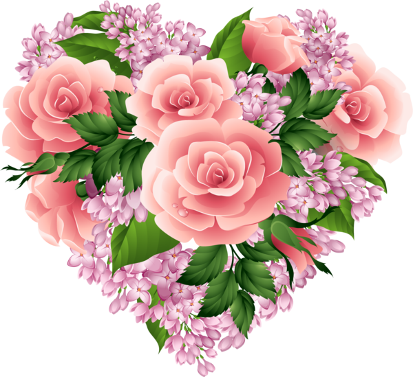 Transparent Flower Heart Valentine S Day Pink Plant for Valentines Day