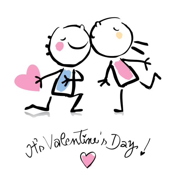 Transparent Valentine S Day Cartoon Heart Pink Text for Valentines Day
