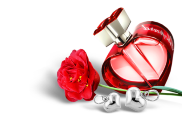 Transparent Chanel Parfumerie Perfume Heart Love for Valentines Day