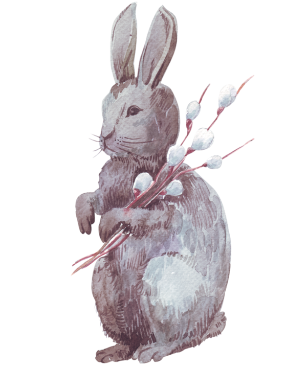 Transparent Hare Easter Bunny Easter Rabbit for Easter