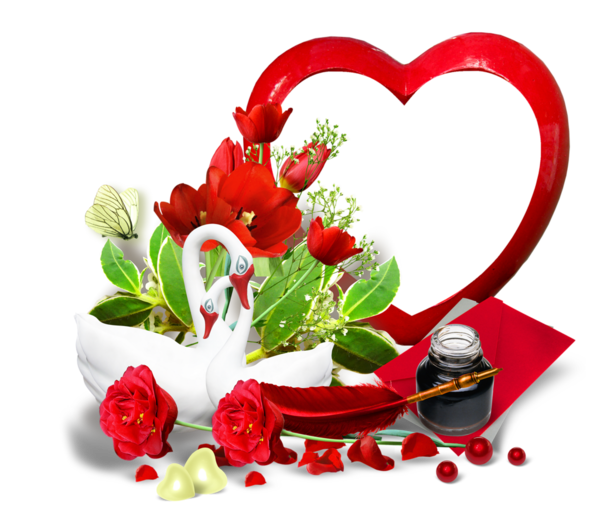 Transparent Android Messaging Apps Mobile Phones Heart Flower for Valentines Day