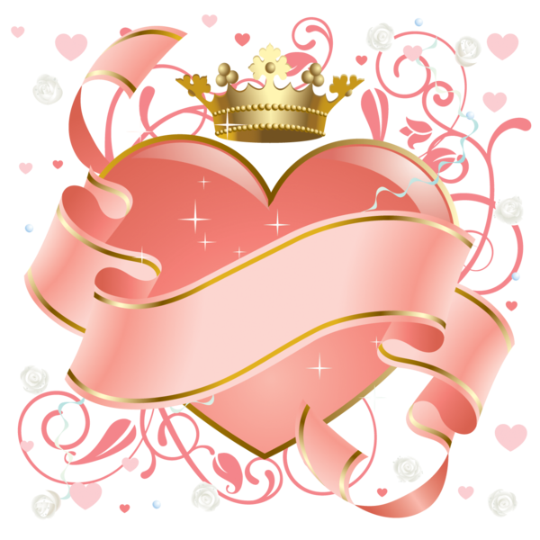 Transparent Glitter Youtube Animation Pink Heart for Valentines Day