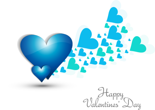 Transparent Valentine S Day Heart Blue for Valentines Day
