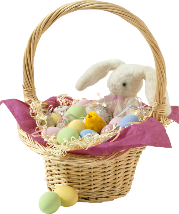Transparent Easter Bunny Easter Animation Basket Gift Basket for Easter