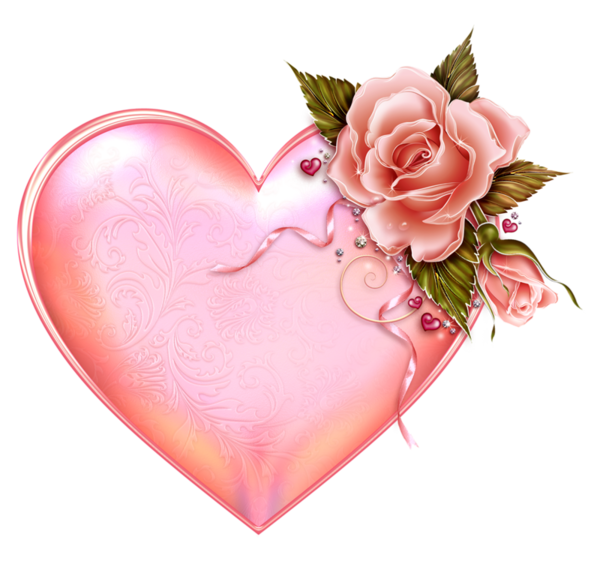 Transparent Wedding Invitation Heart Rose Pink for Valentines Day