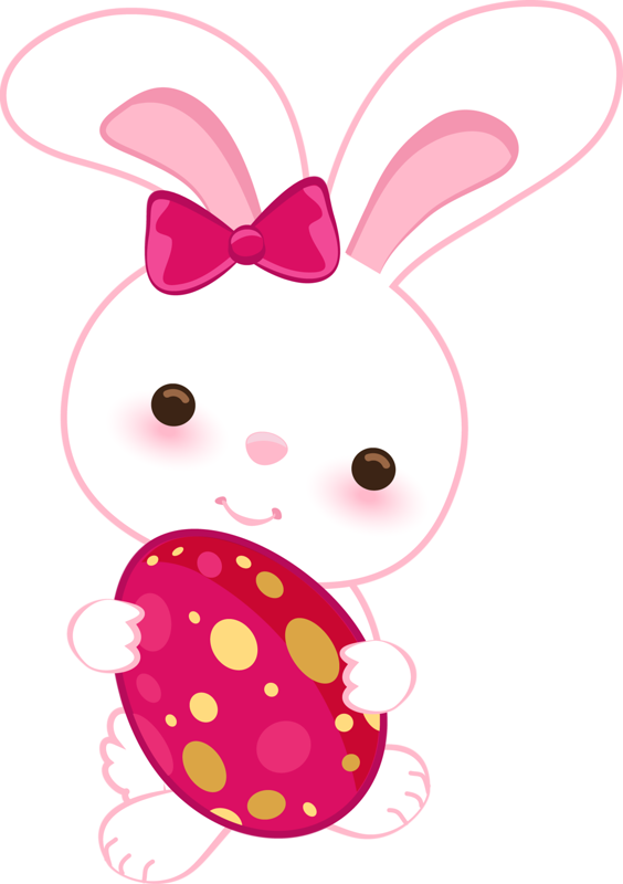 Transparent Easter Bunny Easter Easter Egg Pink Cartoon for Valentines Day