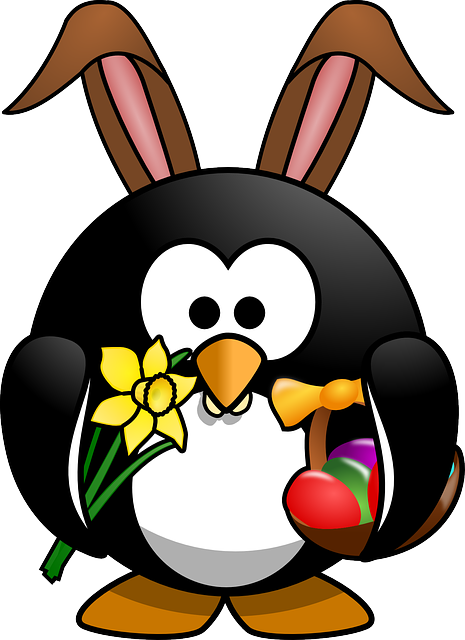 Transparent Penguin Easter Easter Bunny Cartoon Flightless Bird for Easter