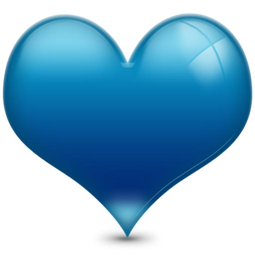 Transparent Heart Blue 3d Computer Graphics for Valentines Day
