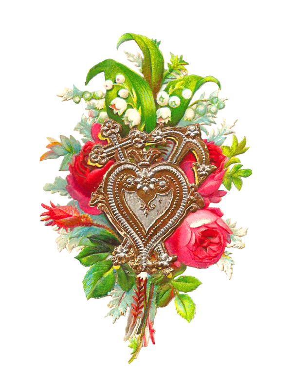 Transparent Flower Bouquet Rose Flower Heart Plant for Valentines Day