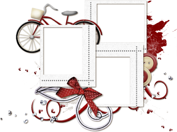 Transparent Bicycle Motif Shading Heart Love for Valentines Day