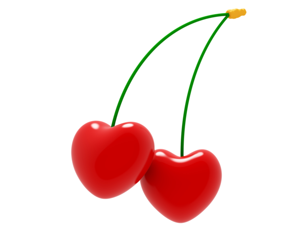 Transparent Cherry Heart Gratis Love for Valentines Day